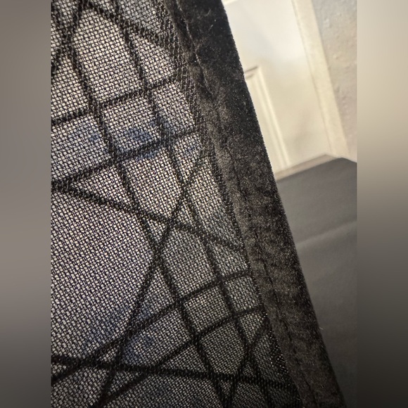 Dior Oblique Mesh Velvet Logo Geometric Large Tote in Black - GWP - New - Picture 6 of 11